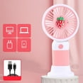 thumbnail image 4 of Usb Rechargeable Handheld Fan Portable Personal Desk Fan with 3 Speeds Quiet Operation for Office Student Dorm Travel Use, UKHBMC | Pink, 4 of 7