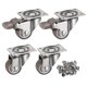 thumbnail image 1 of Style 4 Ruedas giratorias de goma suave con ruedas de perfil bajo, placa superior de 360 ​​grados, 100 libras, 1 of 5