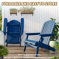 thumbnail image 3 of Ktaxon 1 Pack Patio Wood Adirondack Chair, Garden Chaise Chair Outdoor Folding Chair, Wooden Chair for Patio, Garden, Navy Blue, 3 of 7