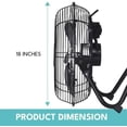 18 in. 3-Speed High-Velocity Industrial Heavy Duty Metal Floor Fan in ...