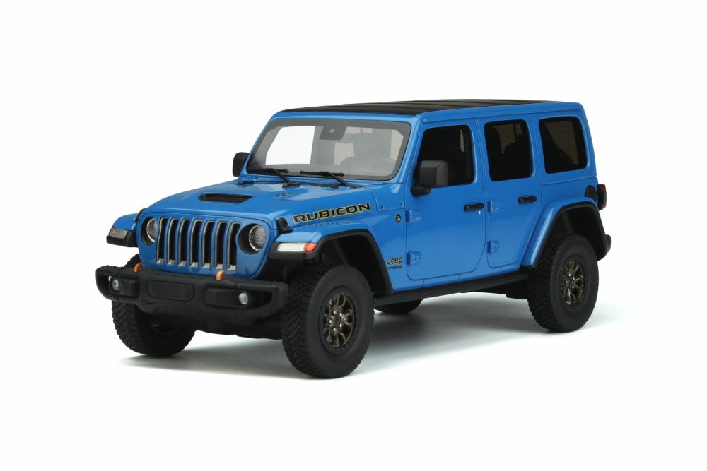 2021 Jeep Wrangler Rubicon 392, Blue with Black - GT Spirit GT371 - 1/18  scale Resin Model Toy Car 