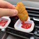 thumbnail image 4 of Papas fritas Soporte de salsa de tomate en la bandeja de aire de la bandeja de ventilación de aire Copa de inmersión Container de almacenamiento Accesorios de viaje Blanco Inevent VI012679-02B, 4 of 7