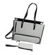 thumbnail image 4 of Bolso de mano para mujer, bandolera, de piel sintética, de gran capacidad, con bolsillo para ordenador Blanco, 4 of 9