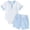 Y01-Sky Blue, variant on HCNTES Toddler Infant Baby Girl Outfit Sets Kid Summer Clothes Boy Short Sleeve T-shirt Elastic Waist Shorts 2 Piece Short Set Summer Pjs For 2t 3t 4t 5t 6t 7t Children(Y01-Light Green,3-6 Months)