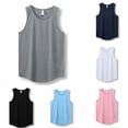 thumbnail image 4 of MYG Men Summer Solid Color Muscle Tank Tops Sports Breathable Quick Drying Thin Vest, 4 of 7