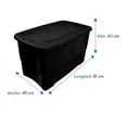 thumbnail image 2 of Caja Plastic Trends Atlanta Plástico 117 L con Tapa Negro, 2 of 4