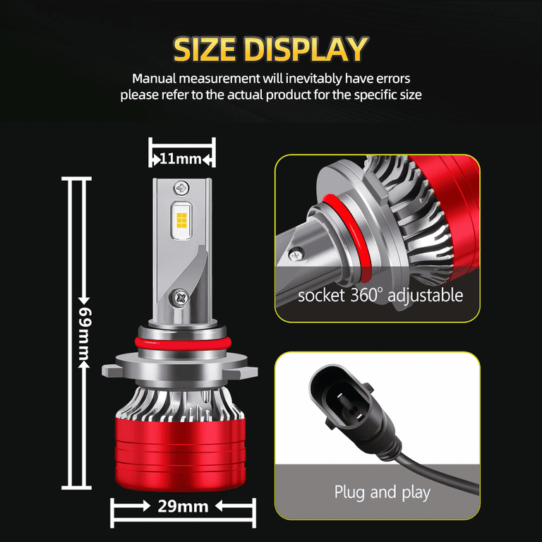 2014 charger fog light bulb size FZPJJNB For Dodge Charger 2011-2014 LED Headlights Bulbs High Low Beam Fog  Light White F5HQC