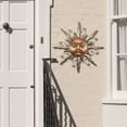 thumbnail image 7 of TERESA'S COLLECTIONS Metal Wall Art,32" Bronze Sun Face 3D Wall Decor for Garden Decor,Rustic Retro Hanging Sculpture Gifts for Mom, 7 of 7