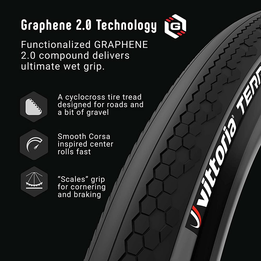 Vittoria Terreno Zero Gravel & Cyclocross Tire - Fast Rolling For Pavement & Hard-Pack, Tubeless Ready
