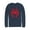 Navy Blue, variant on Men's Marvel Spider-Man: Into the Spider-Verse Symbol  Long Sleeve Shirt Navy Blue Small