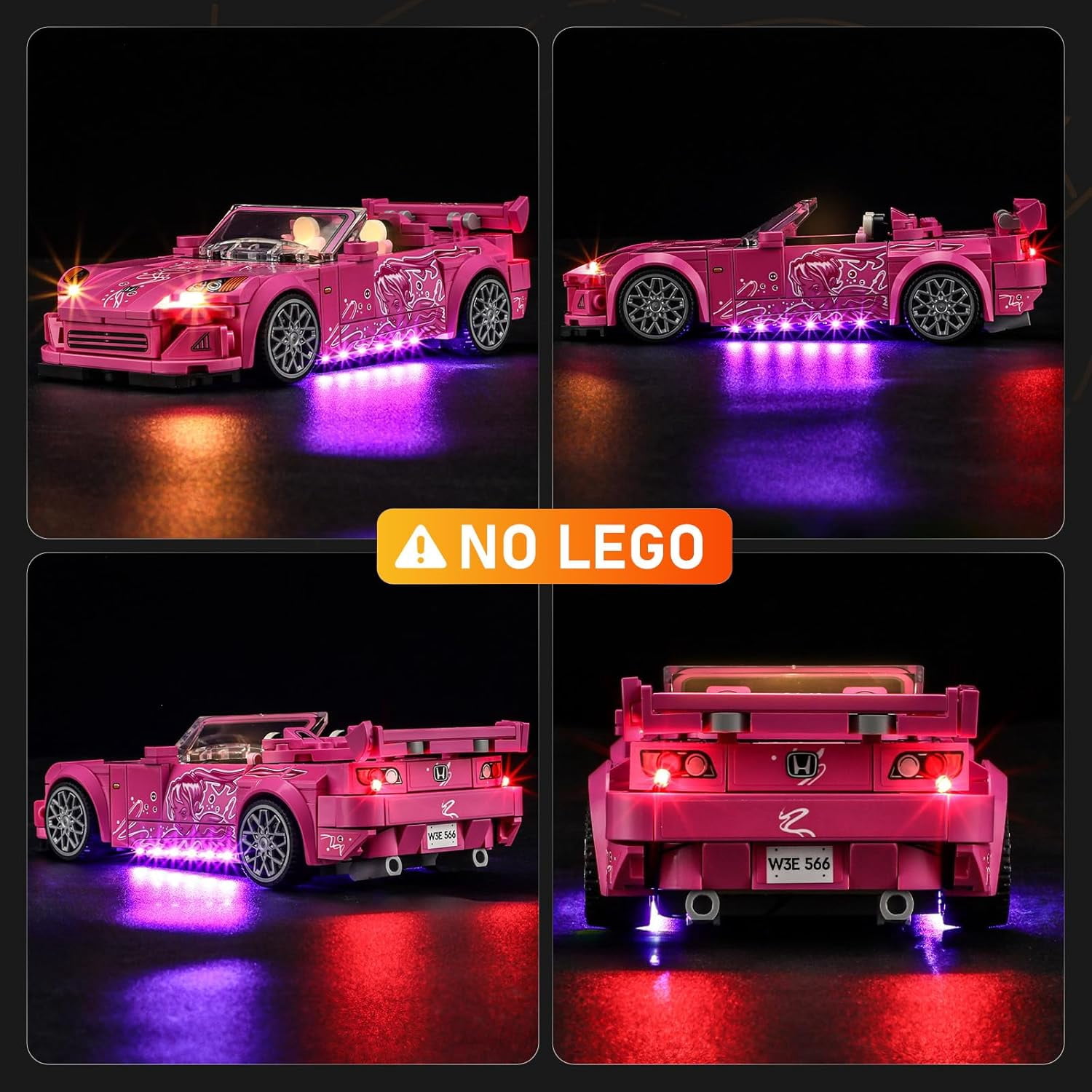 SEEMEY  Light for Lego-77241 Honda-S2000 - Led Lighting Kit Compatible with Lego Building Blocks Model - NOT Included The Model Set