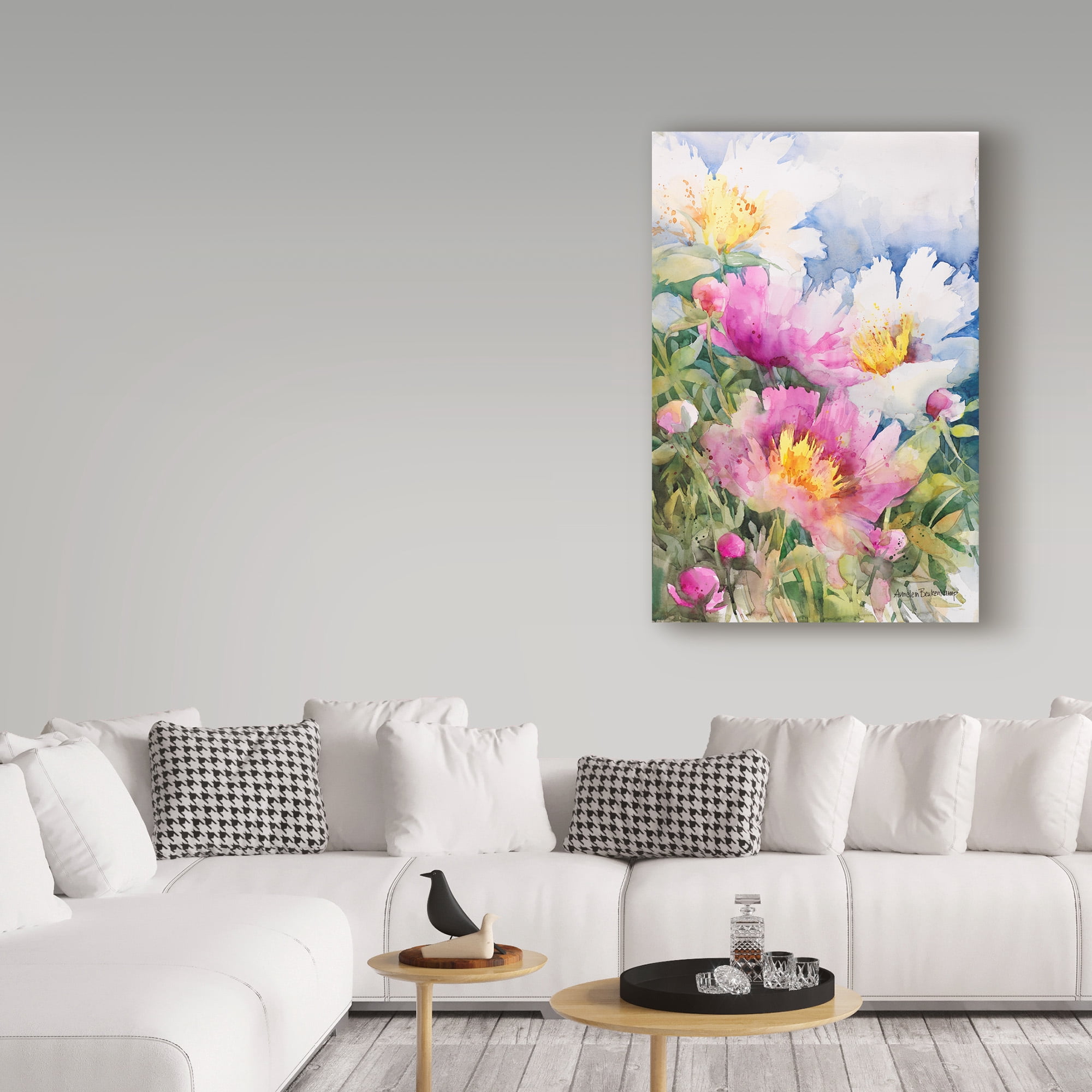 Trademark Fine Art 'Peony Performance' Canvas Art by Annelein Beukenkamp