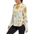 thumbnail image 2 of FORMRS Womens Long Sleeve Shirts UPF 50+ Sun Protection Quick Dry Fishing Hiking Tops, Size S-2XL, Halloween Cute Ghosts, 2 of 8