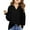 Black, variant on LTTVQM Girls Shirts Long Sleeve Casual Chiffon Tunic Tops Soft V Neck Blouses Breathable T-Shirts Hot Pink 9-10 Years