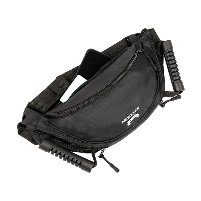 koolsoo Oxford Rear Seat Safety Belt Bag Grab Handles Waist Pack Adjustable Strap for Motorcycle Snowmobile Passenger Riding Driving