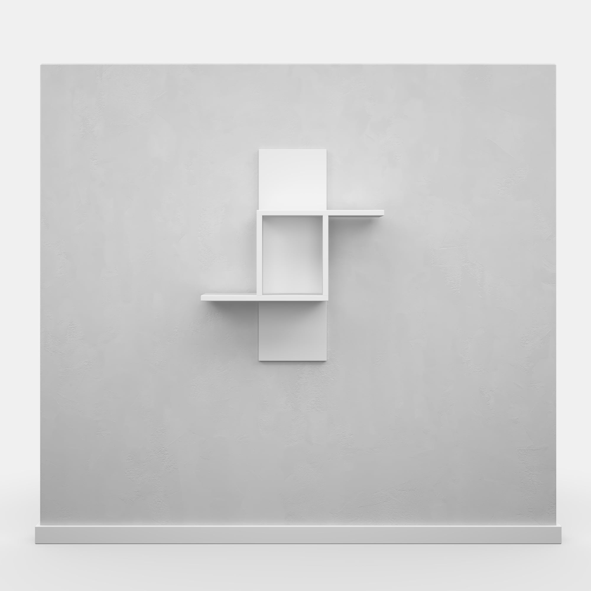 Ada Home Decor Furniture 25.2" 2 Tier White Waverley Modern Wall Shelf