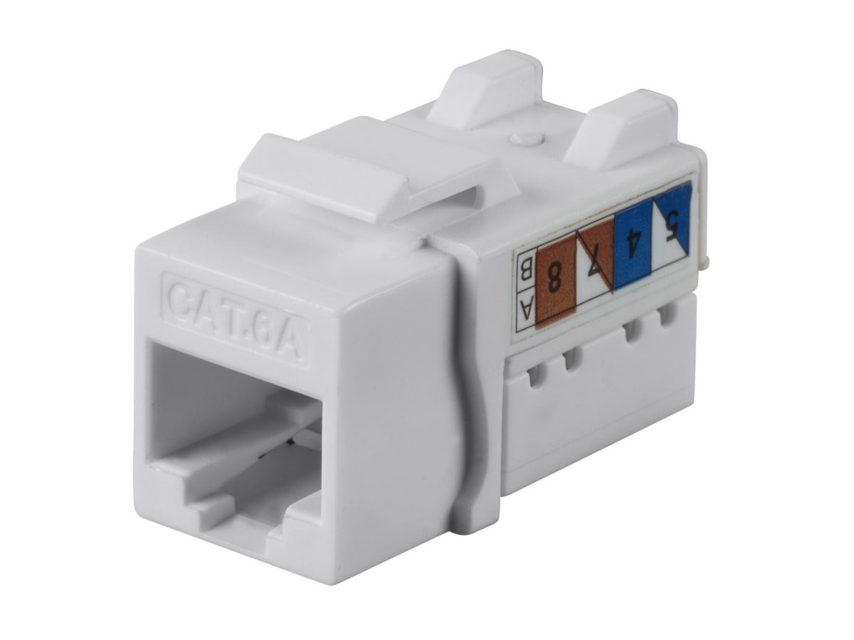 UTP CAT6 keystone jack 25-pack 110 IDC type 90 degree