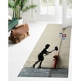 thumbnail image 3 of Outdoor Rug, Dining Room Rug, Kitchen Rug, Non Slip Rug, Banksy Boy With Hammer Rug, Banksy Boy Rug, Painting Rug, Door Mat, Outdoor Rug, 5.2'x7.5' - 160x230 cm, 3 of 7