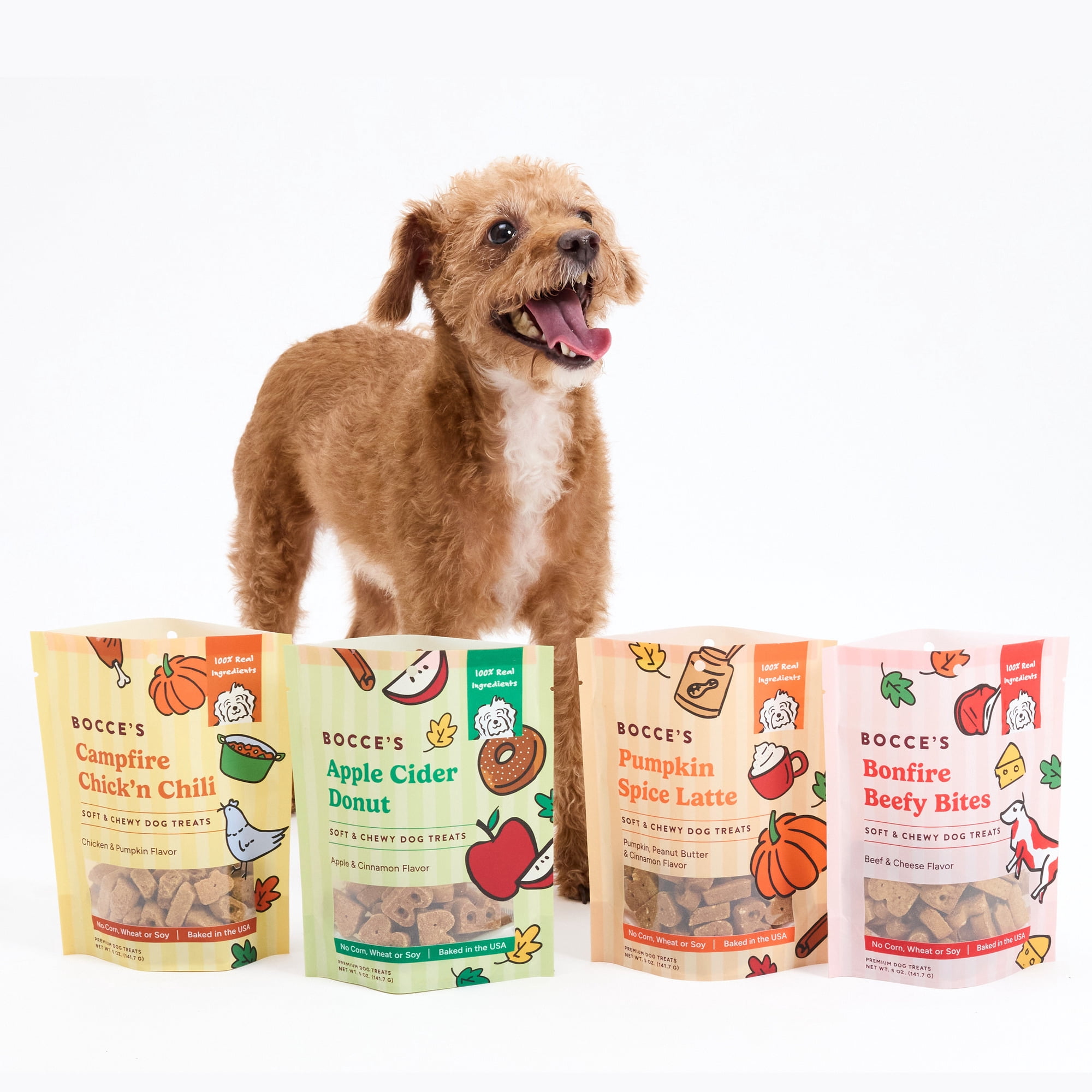 Bocce's Bakery Soft & Chewy Bonfire Beefy Bites Soft Treats for Dogs, 5oz Bag