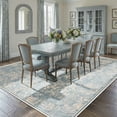 thumbnail image 2 of ATHOPE Floral 5x7 Area Rug, Machine Washable Rugs Soft Non Slip Low Pile Rugs for Living Room Bedroom Nursery Kitchen Dining Room Indoor, Large Floral Print Pattern Carpet, Blue, 2 of 8
