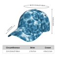 thumbnail image 2 of Fotbe Blue Tie Dye Gorro Clásico de Béisbol, Gorra Ajustable con Broche Snapback, Gorro de Exterior de Algodón Suave, 2 of 6