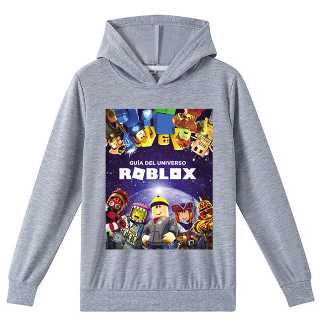 ROBLOX-sudaderas con capucha y suéteres con estampado de personalidad para niños, ropa de moda para hombres y mujeres, primavera y otoño