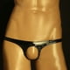 thumbnail image 4 of Ropa interior para hombre, tanga sexy de cuero brillante para hombre, anillo de hierro, cintura baja, ropa interior en forma de T, tanga elástica para hombre, 4 of 5