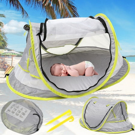 Baby Travel Tent Portable Baby Travel Bed Indoor & Outdoor Travel Crib Baby Beach Tent UPF 50+ UV Protection Mosquito (Best Deals On Tents)
