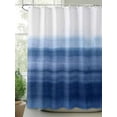 thumbnail image 2 of Shower Curtain Waterproof for Bathroom 72x72 Inch, Navy Blue White Bath Curtain for Bath Stalls and Tub Ombre Abstract Decorative Shower Curtains with Hooks, 2 of 8