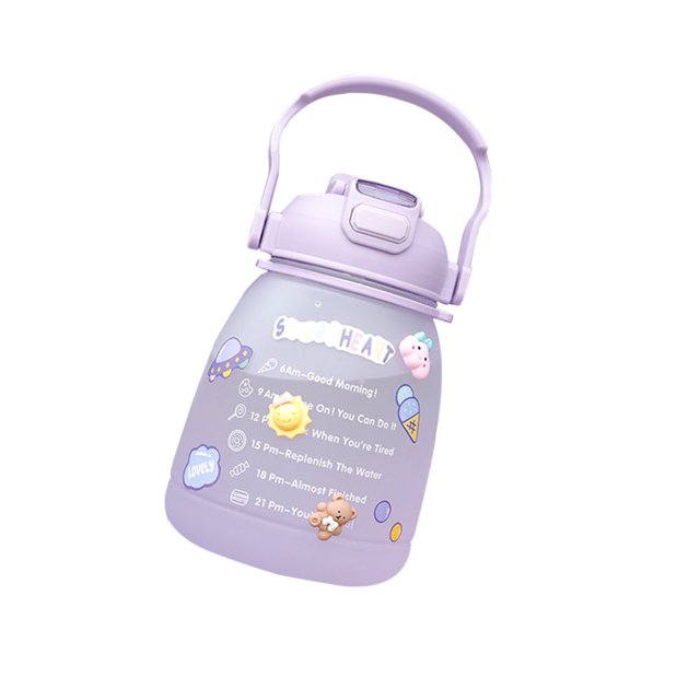 Cute Water Bottles 1300Ml Large Capacity Big Pot Belly Water Bottle For Girls Kids School