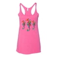 thumbnail image 2 of Wild Bobby, Colorful Rainbow Seahorses Animal Lover Tri-Blend Racerback Tank Top, Vintage Pink, X-Large, 2 of 3