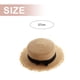 thumbnail image 2 of Sombrero de paja para mujer con circunferencia de 56-58 cm, sombrero para el sol, protector solar, para exteriores, con lazo, sombrero de copa plana, sombrero de playa, sombrero para el sol, 2 of 5