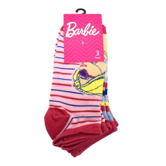 Tin Mattel Barbie para Niña, Diseño Barbie Rayado Rosa Talla 4/6 6 Piezas