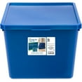 thumbnail image 5 of Your Zone Kids Large Plastic Stacking Storage Bin with Lid, Blue, 12 in x 12.4 in x 9.4 in, 5 of 8