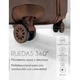 thumbnail image 3 of WRANGLER Juego de Maletas Rígidas de 3 Piezas, con Ruedas Dobles Giratorias de 360°, Color Marrón/Chocolate - Equipaje de Mano 20", Mediano 24" y Grande 28", 3 of 7
