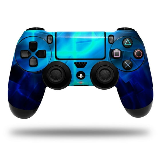 Skin for Sony PS4 Dualshock Controller PlayStation 4 Original Slim and Pro Cubic Shards Blue (CONTROLLER NOT INCLUDED)