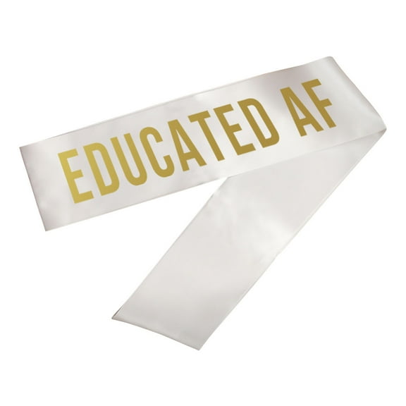 Koyal Wholesale Funny Graduation Party Sashes, Educated AF
