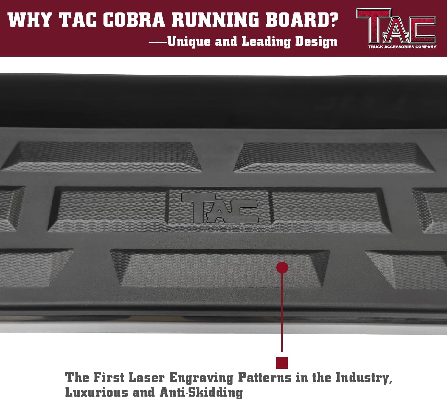 TAC Cobra Running Boards Compatible With 2020-2025 KIA Telluride SUV Side Steps Nerf Bars Step Rails Aluminum Black Off-Road City Exterior Accessories 2pcs