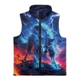 thumbnail image 4 of Pzuqiu Wolf Boys Sleeveless Vests Size 9-10 Comfortable Warm Zipper Winter Sleeveless Jacket with Pockets Personalized Casual Fall Outfits Fashion Clothing for Everyday Wear, 4 of 7