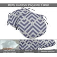 thumbnail image 2 of Vargottam Indoor/Outdoor Round Bistro Chair Cushions Block Print 15-Inch Bistro Chair Pads Waterproof Seat Chair Cushion For Home/Office- Set Of 2 (Bluish Violet), 2 of 7