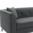thumbnail image 6 of Everest 90" Gray Fabric Upholstered Sofa with Brushed Stainless Steel Legs, 6 of 7