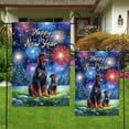 thumbnail image 4 of Happy New Year Doberman Pinscher Family Cheer Winter Midnight Firework Garden Flag 12x18in Double Sided Doberman Dog Lover Gifts Outdoor Decor - 02025, 4 of 5