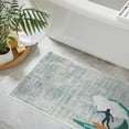 thumbnail image 5 of Sussexhome Toilet Mat Set - 2-Piece Designer Print Bathroom Contour Rugs Combo - Non Slip, Soft Cotton & Absorbent Floor Carpets - Machine Washable - 20x31.5" Large Sink Bathmat, 20x24" Toilet Rug, 5 of 10