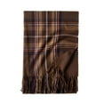 thumbnail image 2 of beishanbush Clothing 2025 Scarf Women'S Autumn and Winter Colorful Plaid Shawl Thickening Warm Fringe Scarf Scarf A, 2 of 8