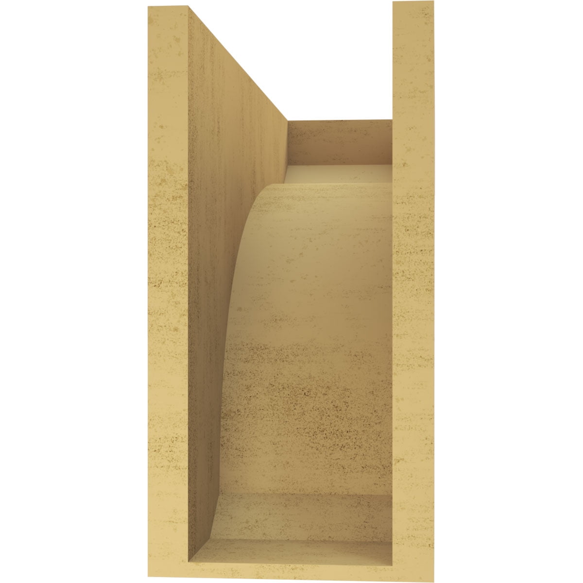 7"W x 21"D x 14"H Classic Legacy Rough Cedar Woodgrain TimberThane Corbel, Primed Tan