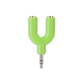 thumbnail image 2 of Divisor de audio para auriculares de extensión de 3,5 mm Adaptador de 1 macho a 2 hembra (verde) Likrtyny Para estrenar, 2 of 9