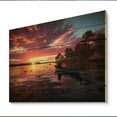 thumbnail image 2 of Designart "Fishing Dusks Beauty " Sports Print on Natural Pine Wood, 2 of 5