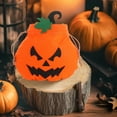 thumbnail image 5 of Neoyler Halloween Candy Bag Nonwoven Fabric Cute Pumpkin Gift Bags for Reusable Eco Friendly Tote for Halloween Events 9.1x8.3in Orange, 5 of 6