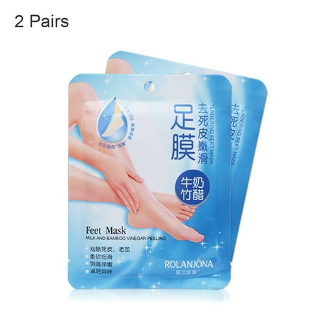 2 Pairs Comfort Exfoliating Peel Foot Masks 8Pcs Baby Soft Feet Remove Scrub Callus Hard Dead Skin Bamboo Vinegar Feet Care For Pedicure Sosu