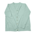 thumbnail image 3 of VISALY Cropped Cardigan Long Sleeve Cardigan Womens Cardigan Sweaters Button Down V Neck Knit Sweater Jacket Lightweight Comfy Open Front Cardigan Coats Crochet Cardigan Warm Cardigan Mint Green Xxl, 3 of 4